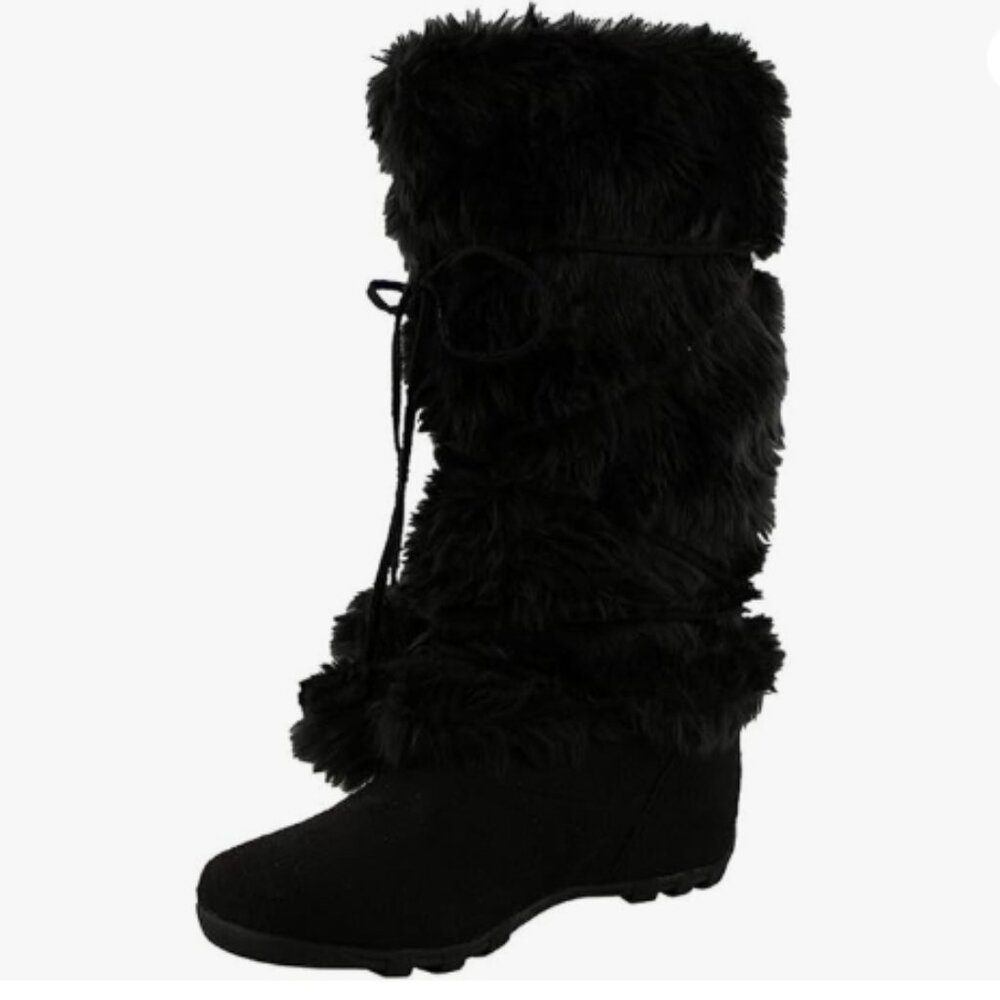 Blossom Talia-Hi Women, Ladie Mukluk Faux Fur Mid-Calf Warm Winter